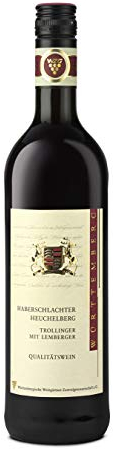 WZG Württemberger Wein Haberschlachter Heuchelberg Trollinger mit Lemberger QW halbtrocken (6 x 0.75 l)