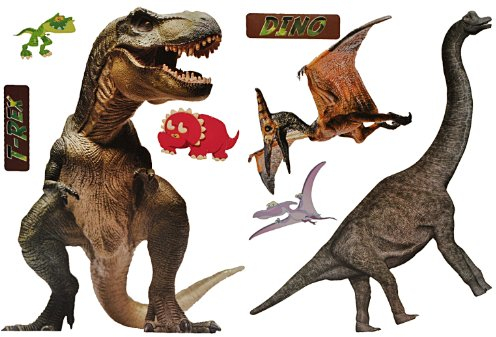 alles-meine.de GmbH XXL Wandtattoo/Sticker - 70 cm Dinosaurier Tyrannosaurus Rex Dino Dinos Pteranodon Flugsaurier - Wandsticker Aufkleber