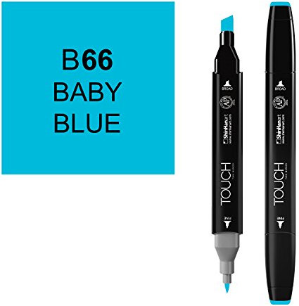 Filzstift Touch 66 Doppelspitz Baby Blue 1,5-6mm/1mm