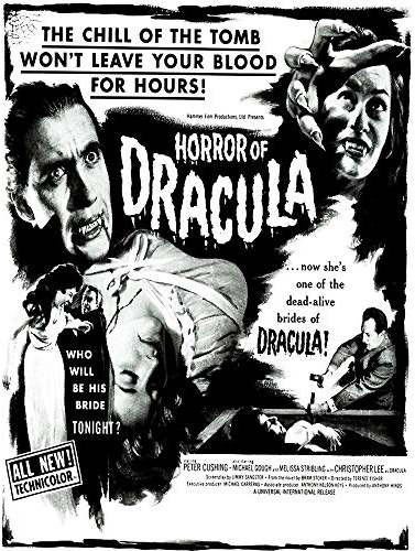 Wee Blue Coo Movie Film Horror Dracula Cushing Vampire USA Art Print Poster Wall Decor Kunstdruck Poster Wand-Dekor-12X16 Zoll