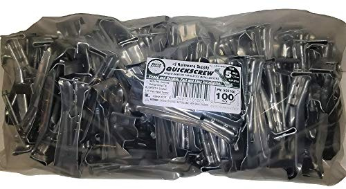 QuickScrew Quick Screw 5 100 Stück Premium Regenrinnenhalterung Haken Haken Aufhänger mit Schraubclip Stil