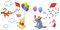 Komar Fenstersticker von Disney WINNIE POOH Größe 31x31 cm, 2 Bogen, Kinderzimmer, Kinderfenster, Bär, Honig, Tiger 16403 Bunt
