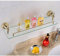 Weare Home Badezimmer Regal Badzubehör Modern Ti-PVD Finish Messing Antik Material Duschkorb Glasablage Glasregal Wandmontage