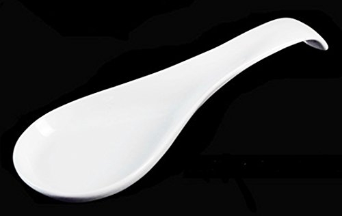 Fromeuropewithlove Large White Spoon Rest 26.5 cm 10.5 Ceramic Porcelain Spoon Rest Teabag Tidy