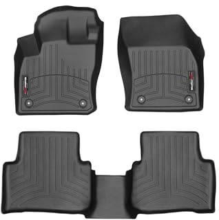 Passgenaue Fußmatten gummimatten passend für: Volkswagen Tiguan 2.Gen 2016-19|Schwarz|1. und 2. Reihe Weathertech FloorLiner