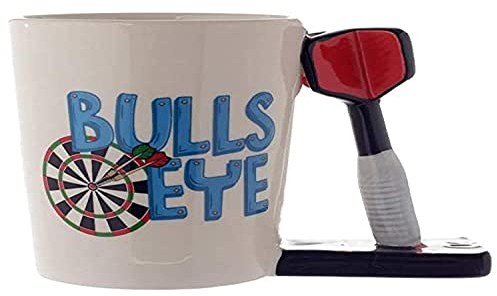 Puckator Wurfpfeil geformter Henkel Tasse aus Dolomit-Keramik