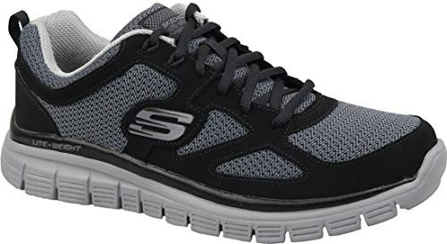 Skechers Burns Agoura, Men's Low-Top Sneakers, Black Grey, 7.5 UK
