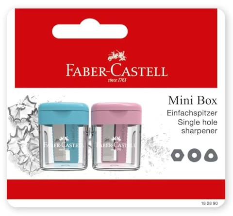 Spitzer mit Behälter Mini Box, 2 Stück, verschiedene Farben