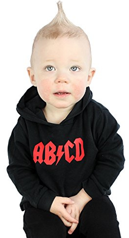 AB/CD ROCK n ROLL Baby & Kids Hoodie for Boys or Girls | Hooded Sweatshirt Metal Band Toddler Top | Kids Gift (2-3 years) Black