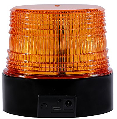 Appow Gyrophare Orange LED, Phare d'Avertissement Clignotant magnétique pour véhicule avec Prise Allume-Cigare 12 V-80 V - sans Fil Ambre