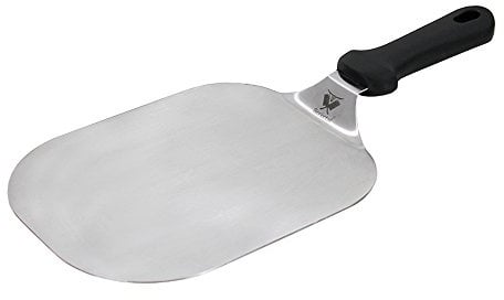 Beeketal Gastro Pizzaschaufel aus Edelstahl Ø 180 mm Schaufel Durchmesser, 39 cm Gesamtlänge, Griff aus PVC, Gewicht: ca. 540g