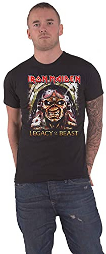 Iron Maiden Unisex Adult Legacy Aces T-Shirt (S) (Black)