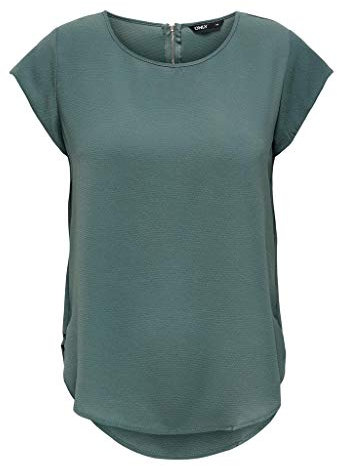ONLY Onlvic S/S Solid Top Noos Wvn T-Shirt Coupe droite, Grün (Balsam Green Balsam Green), 44 Femme