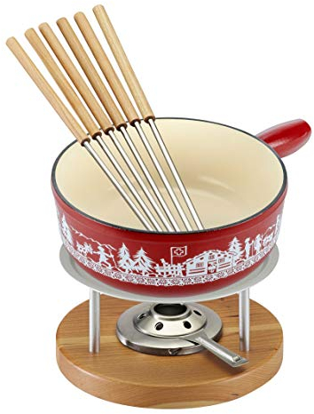 Kuhn Rikon 32276 Käsefondue Set, Iron, Rot