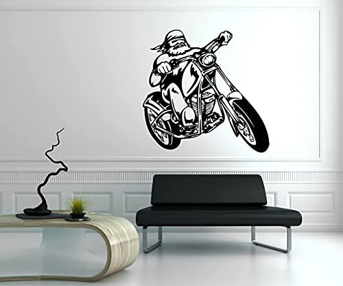 myrockshirt Cooler Biker Chopper Motorrad Lowrider Wandtatoo 80 cm Aufkleber Autoaufkleber Sticker ohne Hintergrund Auto PKW Lack Scheibe
