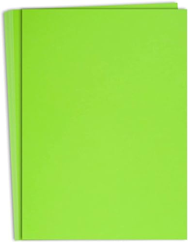 Hamilco Farbiges Kartonpapier Bastelpapier, 27,9 x 43,2 cm, Limettengrün, 50 Stück