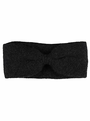 Zwillingsherz Stirnband aus 100% Kaschmir - Hochwertiges Kopfband im Uni Design für Damen Frauen Mädchen - Wolle - Haarband – warm und weich perfekt für Frühjahr Herbst Winter - anth