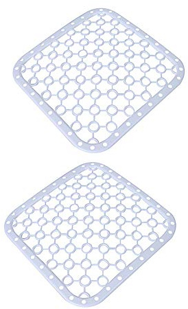 2 PZ Cucina Lavandino, PP Plastica Grande Lavandino Protector Mat Pratico Scolapiatti Scolapiatti Regolare Tappetino Antiscivolo, Bianco