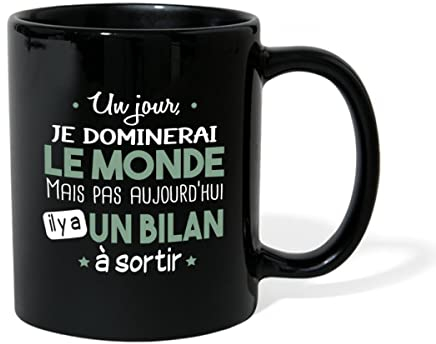 Spreadshirt Comptable Comptabilité Calcul Métier Cadeau Humour Mug Tasse, taille unique, noir