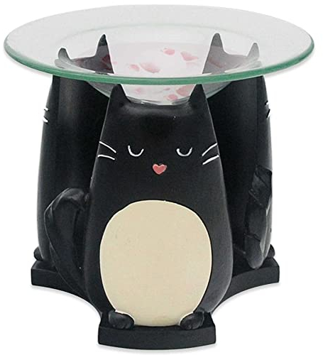mtb more energy Duftlampe ''Feline'' - Katze Duftlicht Aromalampe Teelichthalter - Höhe 10 cm - Figur Geschenk Deko