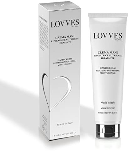 LOVVES Crema Mani, Alta Cosmesi Naturale, Effetto Lifting, Riparatrice Nutriente Idratante, Formulata Come Trattamento Antieta’, Preserva l’aspetto Giovane delle Mani. Formato 100 ml