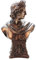 NEFSO Statue von David, Bronzefigur, Skulptur aus Harz für Wohnzimmer, dekorative Figuren, geeignet für Wohnzimmer, Schlafzimmer, Arbeitszimmer, Geschenk (12 x 20 x 32,5 cm)