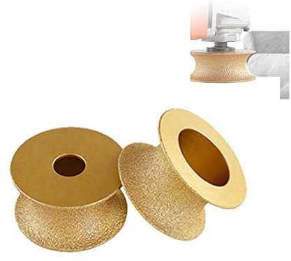 1Pc Fraise DiamantéE Pour Bord ExtéRieur,75mm Meule DiamantéE BraséE Sous Vide Bord Demi-Rond Profilé De Bordure Pour Profilé En Pierre Main Meule DiamantéE Grit,Disque De Meulage Diamanté (35mm)