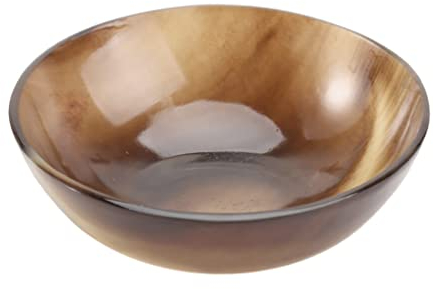 Natürliche Ochsenhornschale - Mini Servierschüssel Für Soßen, Dips Und Snacks, Kompakte Schale in Kaffee-Farbe Für Charcuterie Boards Und Sushi