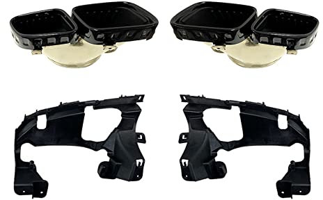 Auspuff Sound Booster Für Mercedes Für Benz GLE53 GLE63 Für AMG W167 2020-2022 Edelstahl Quad Endrohr Endschalldämpfer Auspuffblenden Mit Rahmenabdeckung Endrohr Schalldämpfer