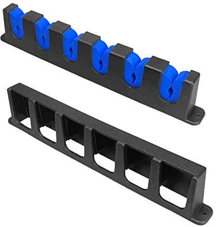 laxyy Fishing Holder Wall Mount for Garage Door,Fishing Rod Storage Rack for Boat,Vertical 6-Rod Organizer