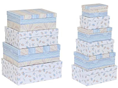 DKD Home Decor Organizer-Set, stapelbar, Standard