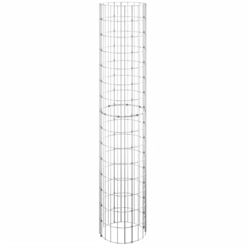 Poteau à gabion circulaire Acier galvanisé Ø30x150 cm