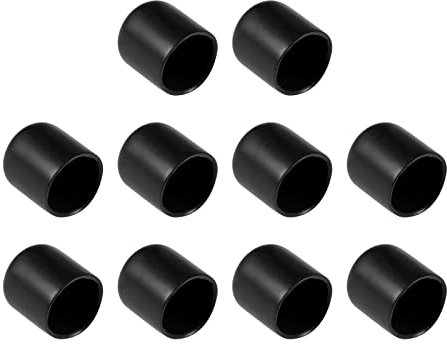 M METERXITY 20 Pack Gummi Endkappen - Runde Beschützer Anwendung für Draußen Schraube Gewinde (15mm ID Schwarz)