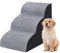 The Fellie Steps for Bed/Sofa With Washable Cover, 3-Steps High Density Foam Ramp, Non-Slip Pet Stairs for Small Older Injured Dogs and Cats, Grey, 40 x 55 x 35cm
