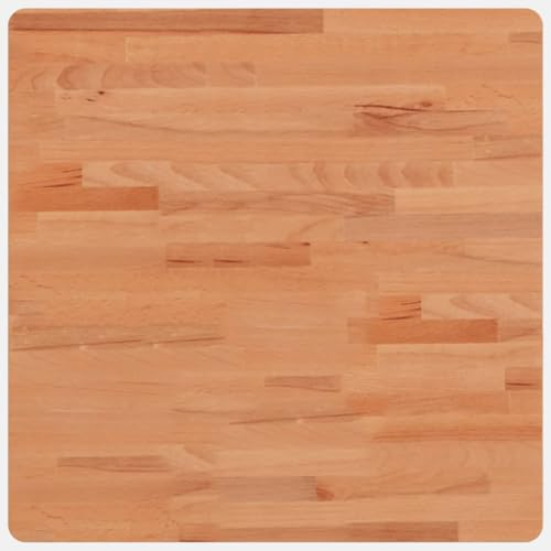 vidaXL Dessus de Table, Plateau de Table de Remplacement, Dessus de Table Basse Salle de Séjour Intérieur, 60x60x1,5 cm Carré Bois Massif de Hêtre
