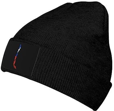 Peiyeety Flagge, Karte von Chile, Strickmütze, Mütze, Herren, Damen, Sport, warm, trendig, klassisch, Uhrenkappen, Schwarz