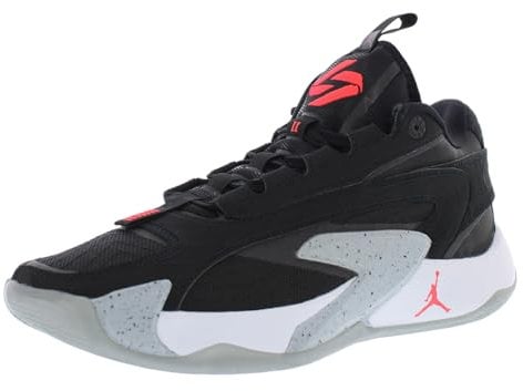 Nike Herren Jordan Luka 2 Sneaker, Black/Bright Crimson, 45.5 EU