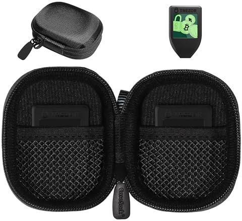 CaseSack Bitcoin Case for Trezor Model T Advanced Crypto Hardware Wallet with LCD Touchscreen