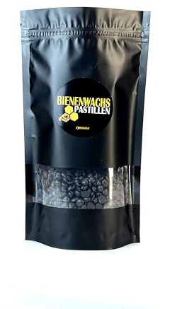 Ubswax Bienenwachs Pastillen für DIY – Natürlicher Bienenwachs Duft, Vielseitig für Kerzen, Kosmetik und Kerzensand (Schwarz, 150g)