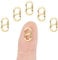 Amabro 5 Stück Karabinerverschluss mit Doppelter Öffnung, Edelstahl-Halsketten-Armbandverkürzer, Metallverschlüsse, Verschlüsse für Halsketten-Clip, Armband-Verbinder(Gold)