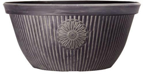 Frame Company Maceta de plástico Resistente con Efecto de Piedra para Exteriores, Piedra de Chocolate, 14 litros, Varios tamaños y Colores