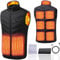 Ahigh Beheizbare Weste, Heizweste Herren Damen mit 10000 mAh Powerbank, Beheizbare Jacke mit 9 Heizzonen und 3 Einstellbaren Temperaturen, Beheizte Weste für Outdoor-Aktivitäten Wandern Skifahren(XL)
