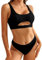 RPAEOY Costume Piscina Donna Due Pezzi Reggiseno con Fondo Pantaloncini da Bagno Vita Alta Bikini Set Sexy Mare Beachwear Swimwear (M)