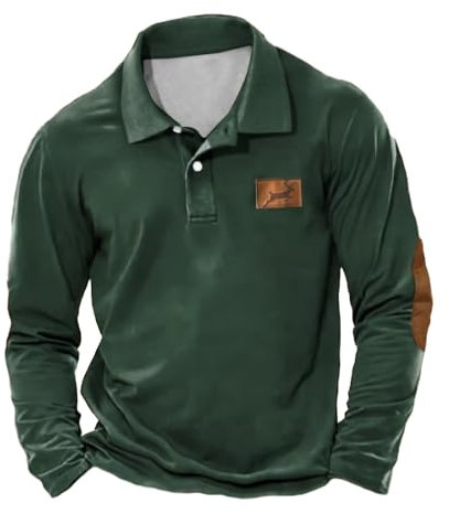T-Shirt Herren Casual Einzigartig Mode Basic T-Shirt Herren Klassisch All-Match Trend Longsleeve T-Shirt Herren Leichte Weich Komfortabel Longsleeve Tops Herren CD-18 3XL