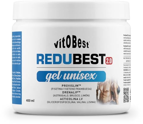 VITOBEST | natural ReduBest 2.0 Gel | Gel reductor con fórmula 100% natural y sin parabenos | Fórmula reductora con patentes de última generación | 400 ml