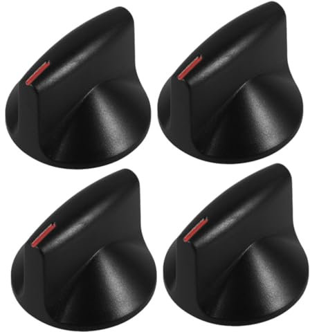 Lurrose 2 Paia Interruttore Del Fornello a Gas Di Ricambio Per Coperchi Piani Cottura Per Bruciatori a Gas Manopole Di Universale Adattatore Per Stufa Plastica Black