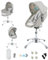 Doraystar Cuna para Recién Nacidos Ajustable Multifuncional 3 en 1, Cuna Eléctrica para Bebés con Vibración y Música, Trona Convertible para Niños Pequeños, Columpio para Bebés con Ruedas (Grey)