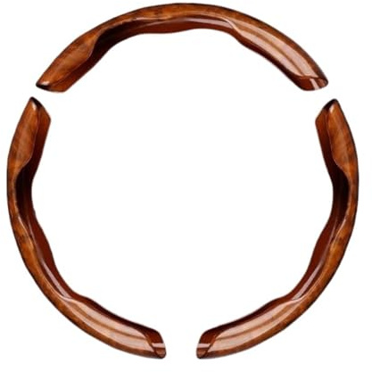 SQIFBA Lenkradabdeckung Lenkradbezug Aus Pfirsichholzmaserung, Ultradünn, Kohlefaser, Universelle Schutzhülle, Holz, Autolenkung rutschfest Lenkradbezug(Surface 3 Pack)
