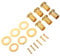 EXQUIMEUBLE 6Sets Guitar Tuner Nuts with Screws and Washers for Acoustic Guitar Easy Installation Lightweight Durable Tuning Accessories for Enhanced Stability and Style