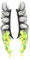 Ipetboom Lot De 2 Faux Cils À Paillettes Cils Exagérés Courbure En D Grappes De Cils Cils Naturels Et Fins Faux Cils Demi-Cils Faux Cils D'Halloween Fibres Jaunes